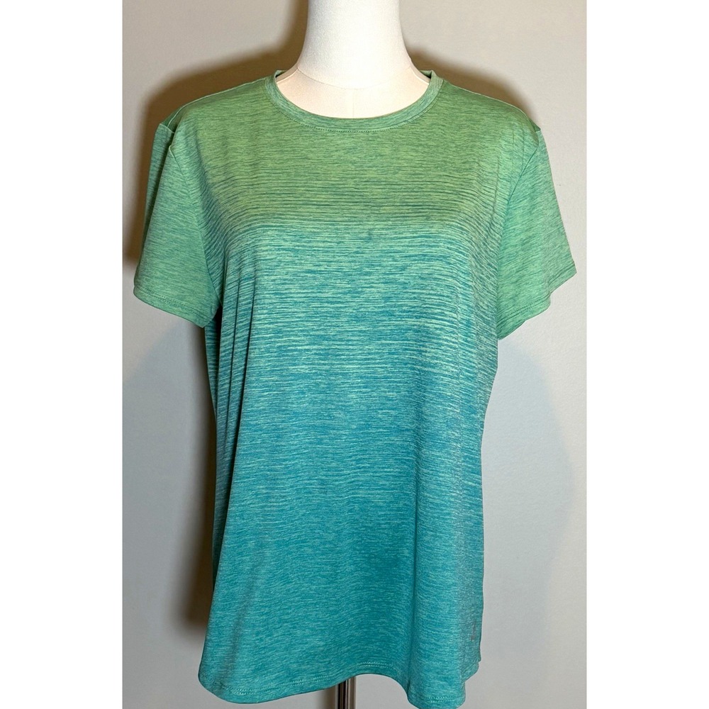 BCG Running Women's L Heathered Crew Neck Short Sleeve Stretch Tee Lot of 2 EUC